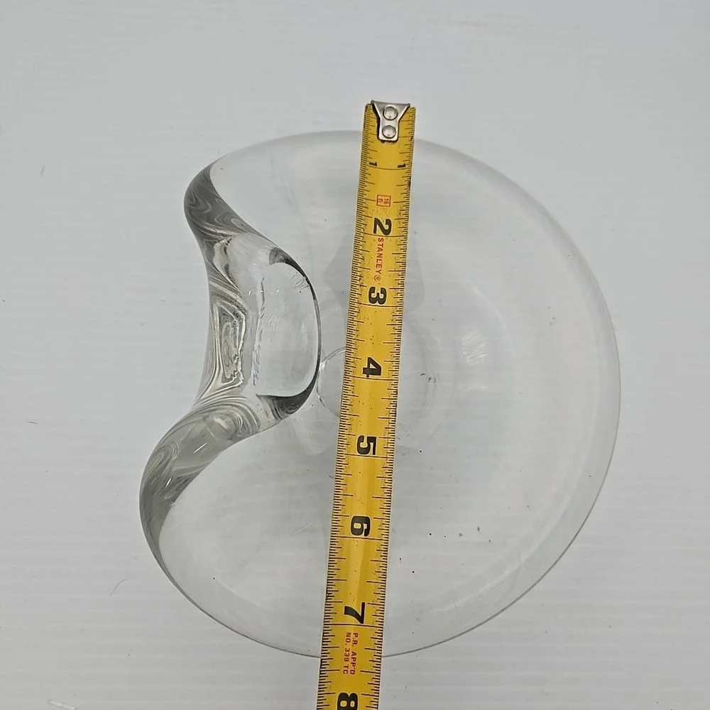 Fostoria‎ Art Glass Clear Bowl, Fold-Over Rim Design